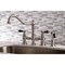 Kingston Brass KS3278PKLBS Duchess Bridge Kitchen Faucet W/Brass Sprayer, Brushed Nkl KS3278PKLBS - alternate 4